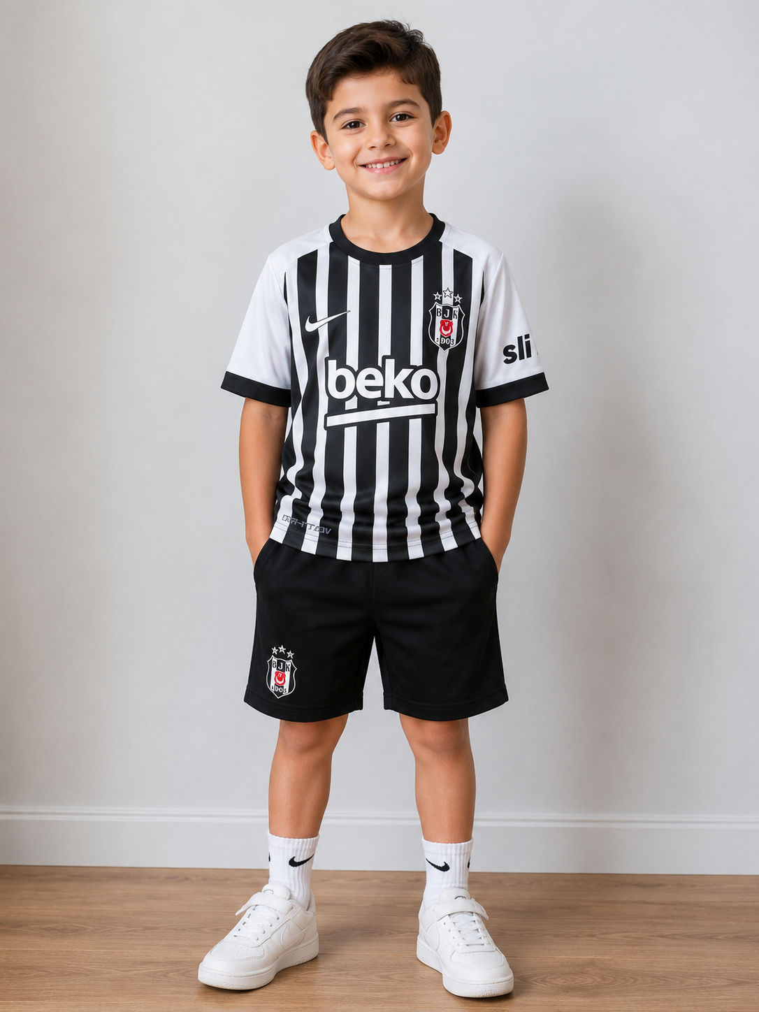 BEŞİKTAŞ 2027 ÇUBUKLU ÇOCUK FORMASI ( ŞORT DAHİL )