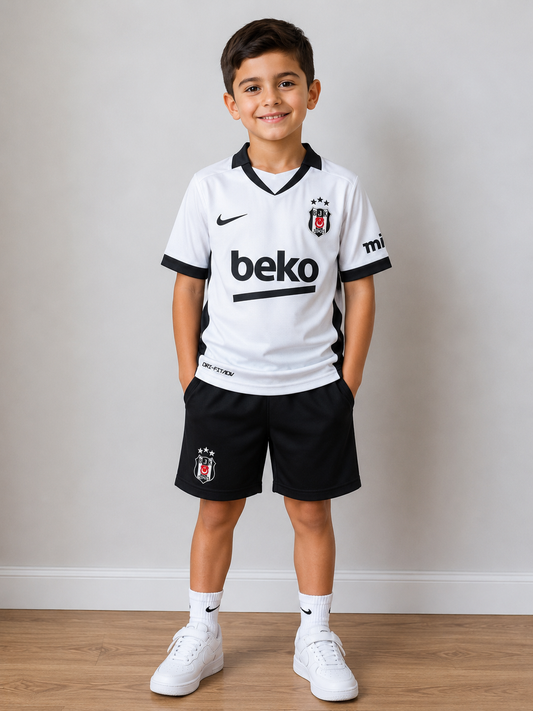 BEŞİKTAŞ 2027 BEYAZ DEPLASMAN  ÇOCUK FORMASI ( ŞORT DAHİL )